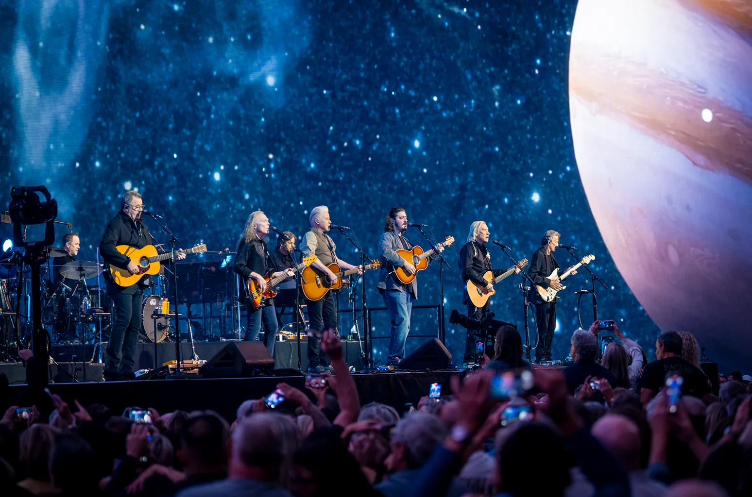 Eagles performing live on stage